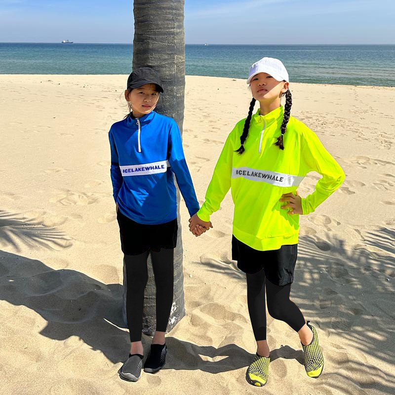 Rash Guard Long Sleeve - Dreiteilige lange Ärmel Neon Cover Up
