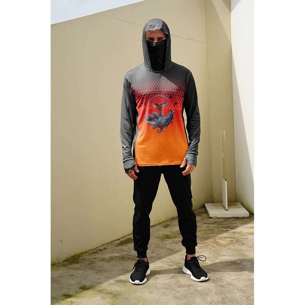 Summer Clothes - Angelhemden für Männer Sonnenschutz-Hoodie mit Maske