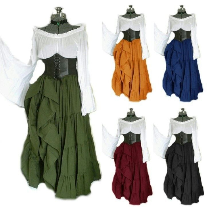 Summer Renaissance Clothing - 2025 Neues Party-Langarmkleid für Damen, Renaissance,