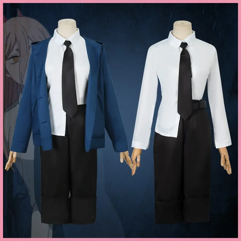 Summer Vacation Clothing Men - Power Cosplay Kettensäge Mann Kostüm Blaue