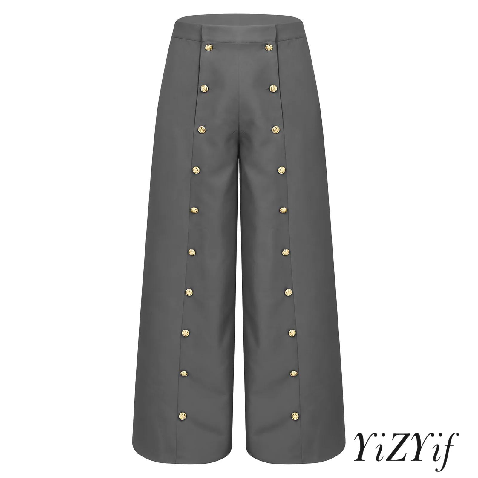 Summer Renaissance Clothing - Herren-Cargohose mit weitem Bein, hoher Taille