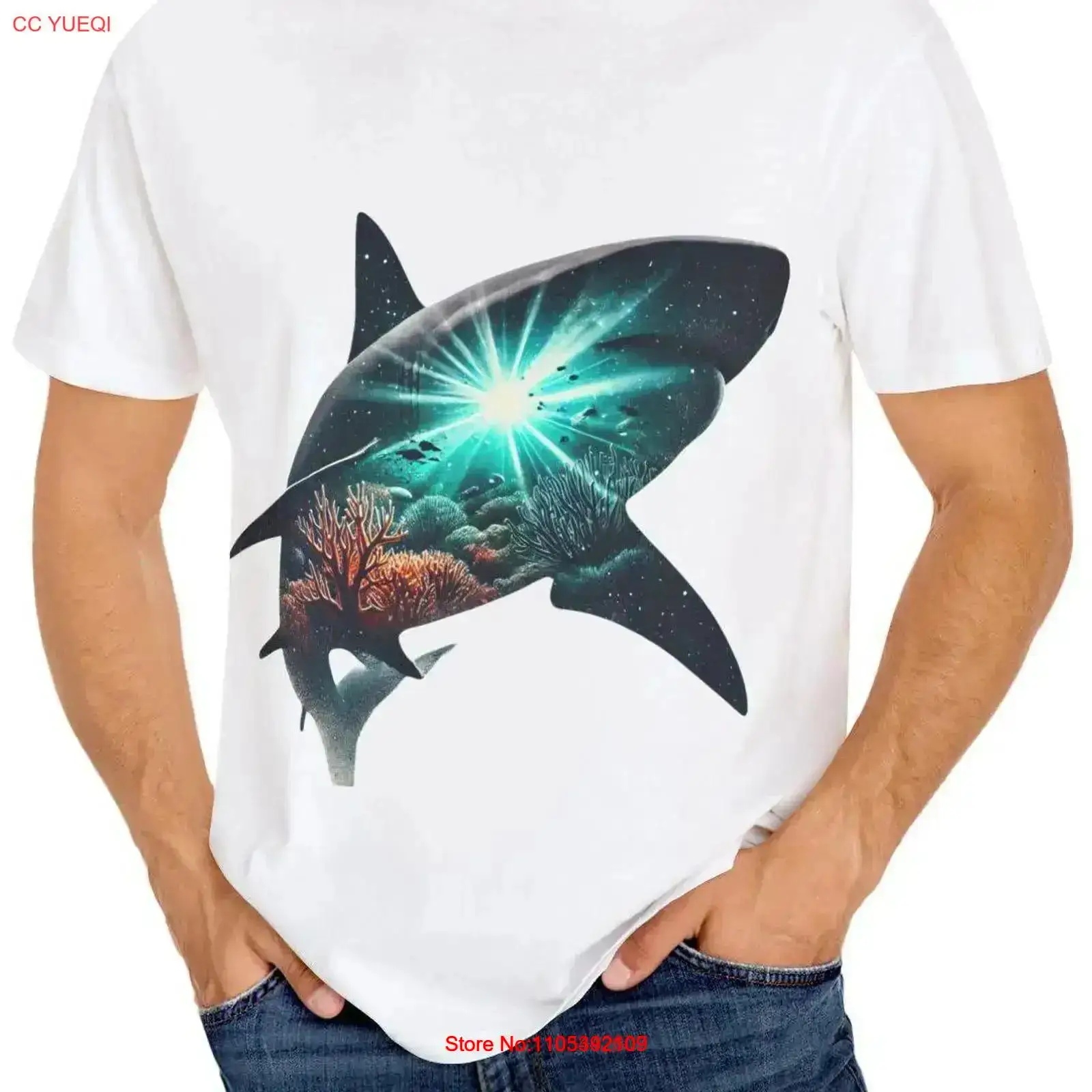 Summer Vibes Clothing Men - Von dem Ozean inspiriertes, gefärbtes T-Shirt,