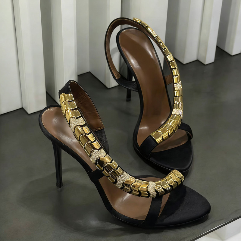 Luxuriöse Glitzer-Sandalen mit – Summer Clothing Dress Bewertung und Preis