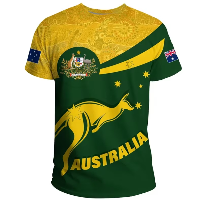 3D-Druck Australien-Flaggen-T- – Summer Clothing Australia Bewertung und Preis