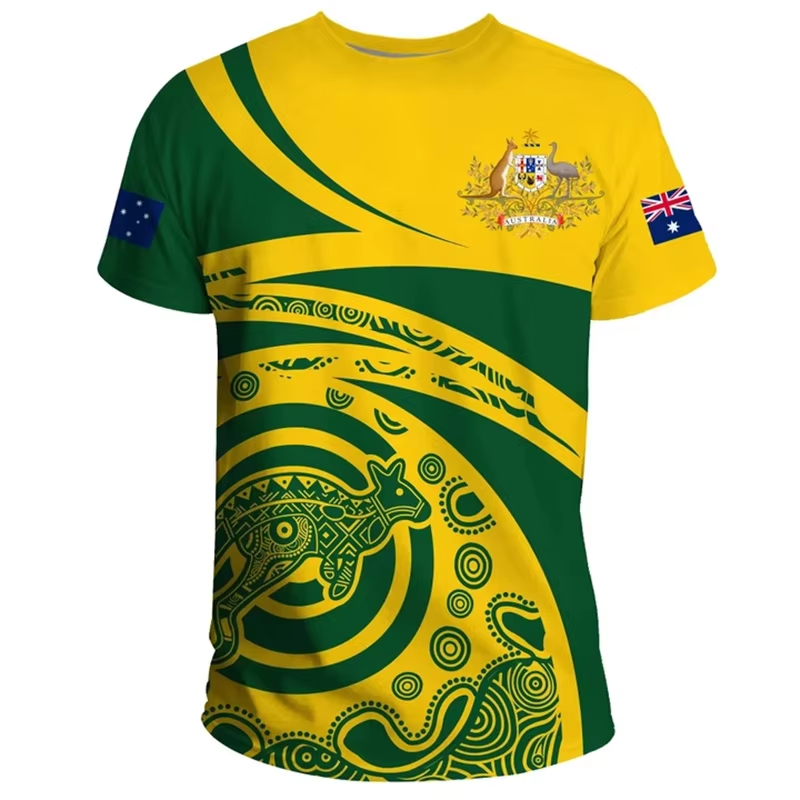 3D-Druck Australien-Flaggen-T- – Summer Clothing Australia Bewertung und Preis