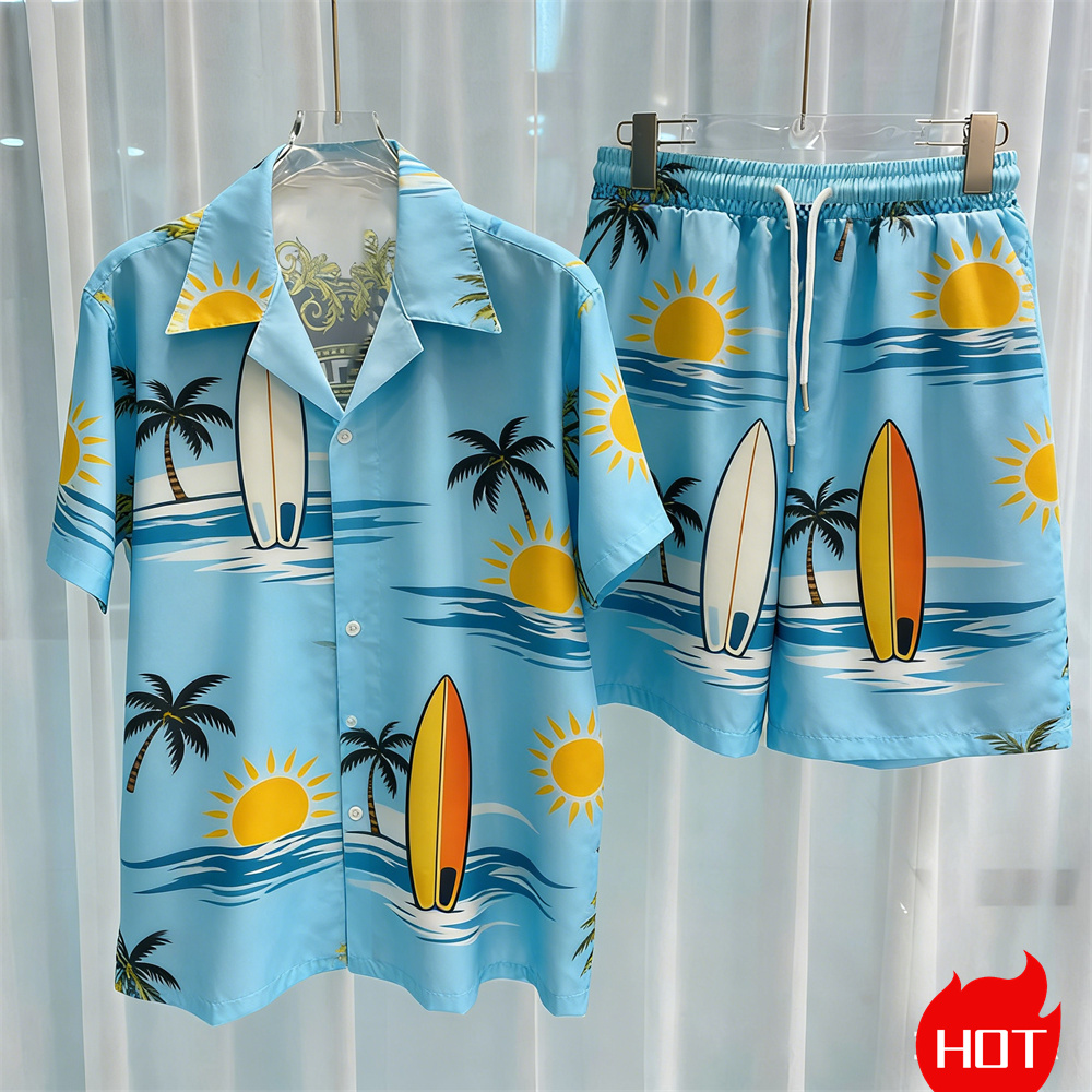 Sommer Herren Hemd-Sets 3D Kok – Summer Vacation Clothing Men Bewertung und Preis