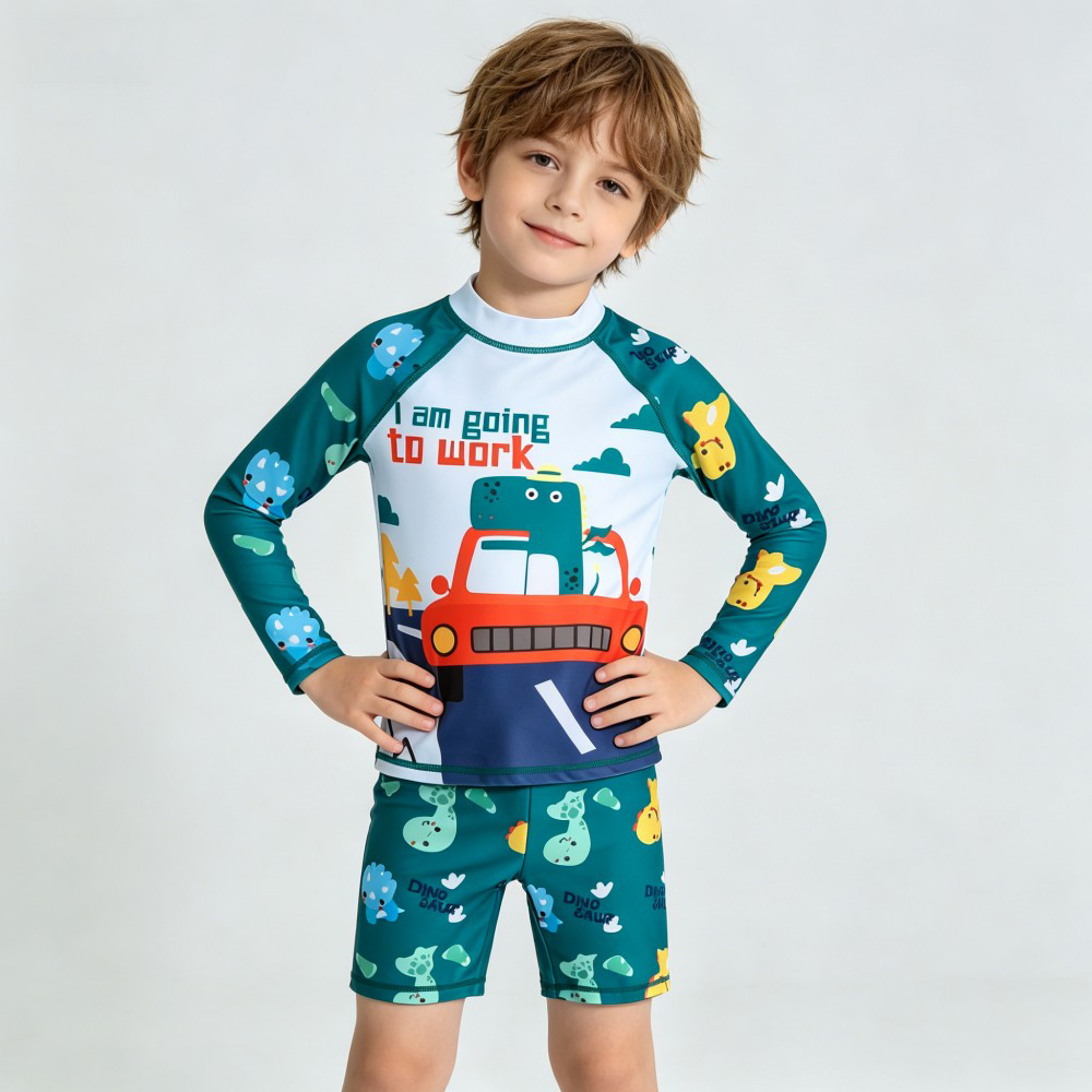 2-teiliges Kinder-Badeanzug-Se – Rash Guard Long Sleeve Bewertung und Preis