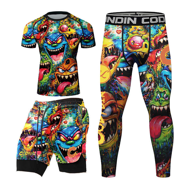 3D Bunter Monster-Graffiti Her – Rash Guard Long Sleeve Bewertung und Preis