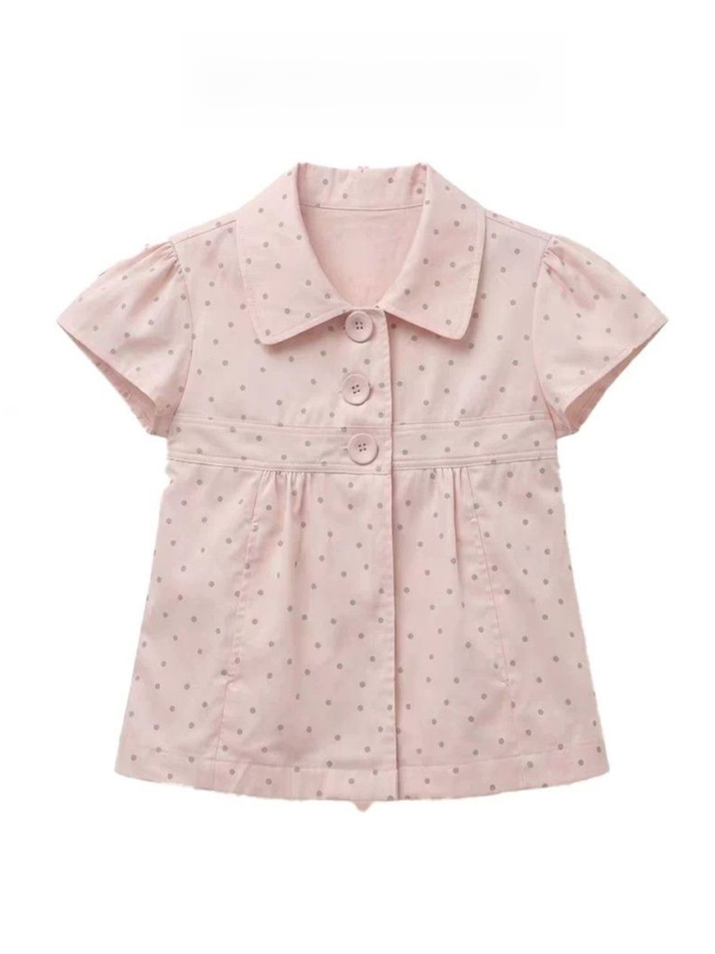 Süßes rosa gepunktetes Kurzarm – Summer Clothing Old Money Bewertung und Preis