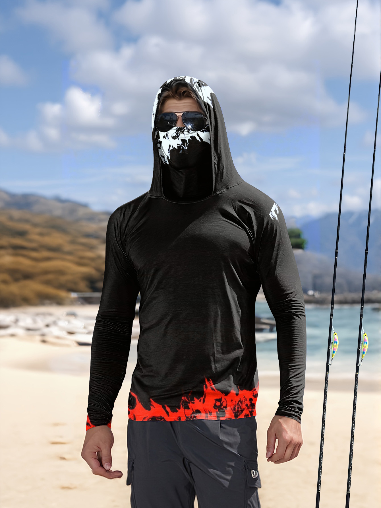 Herren Angelhemd mit Kapuze, l – Rash Guard Long Sleeve Bewertung und Preis