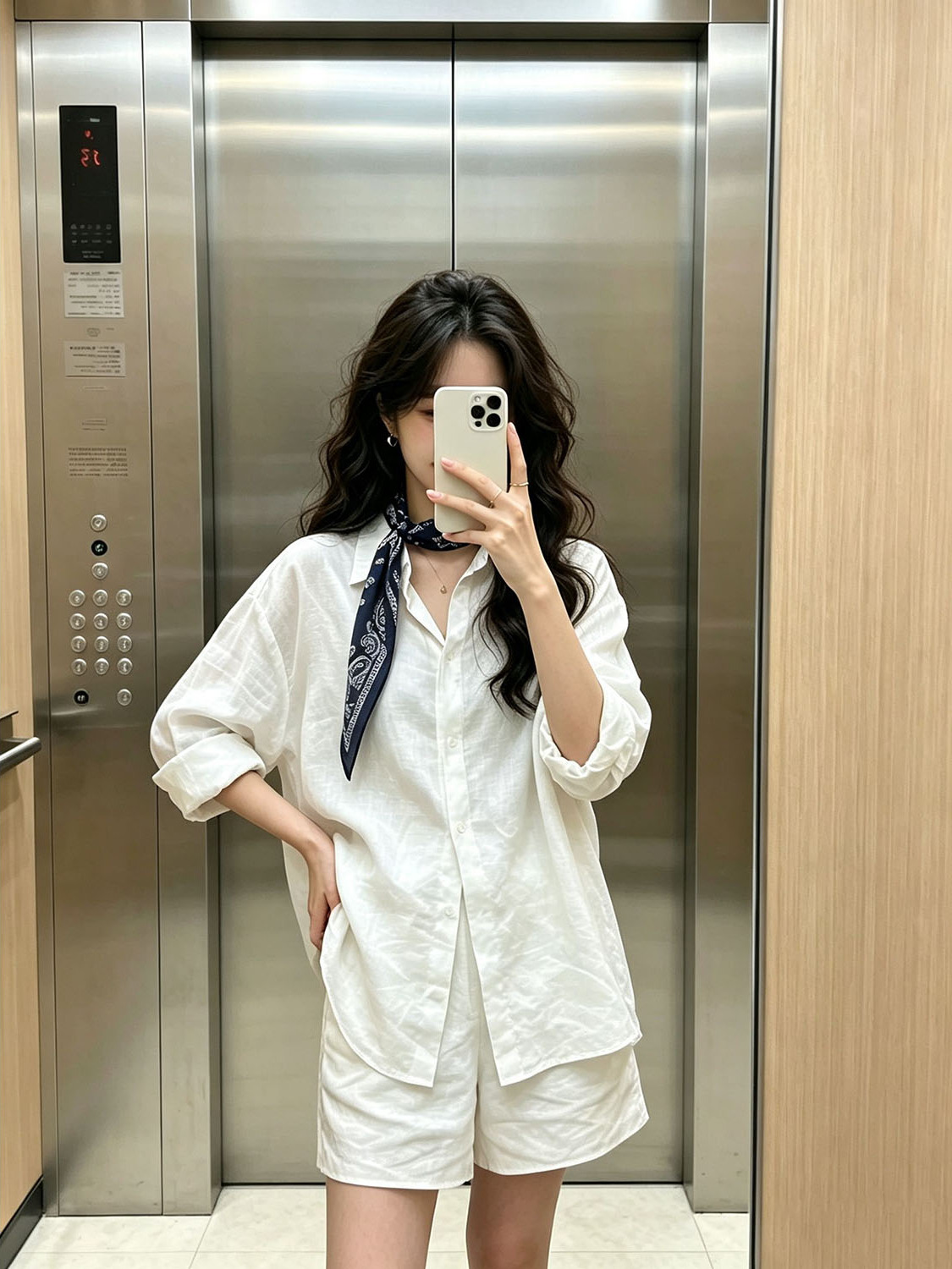 Weißes koreanisches Hemd-Short – Summer Clothing Old Money Bewertung und Preis