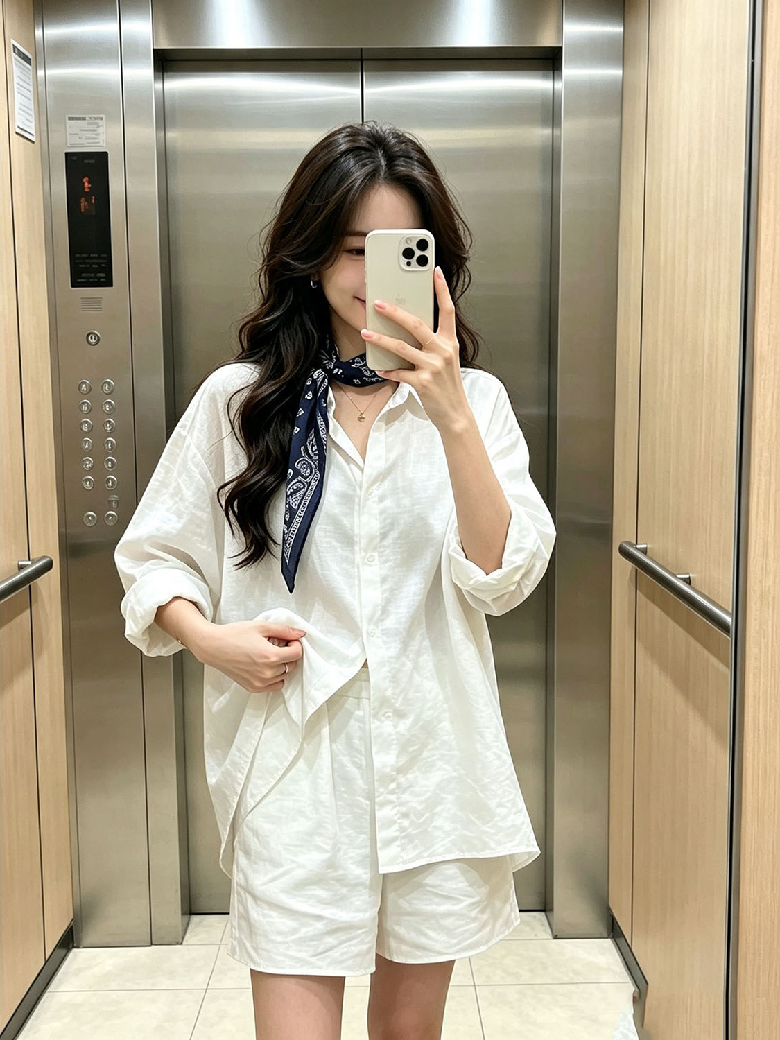 Weißes koreanisches Hemd-Short – Summer Clothing Old Money Bewertung und Preis