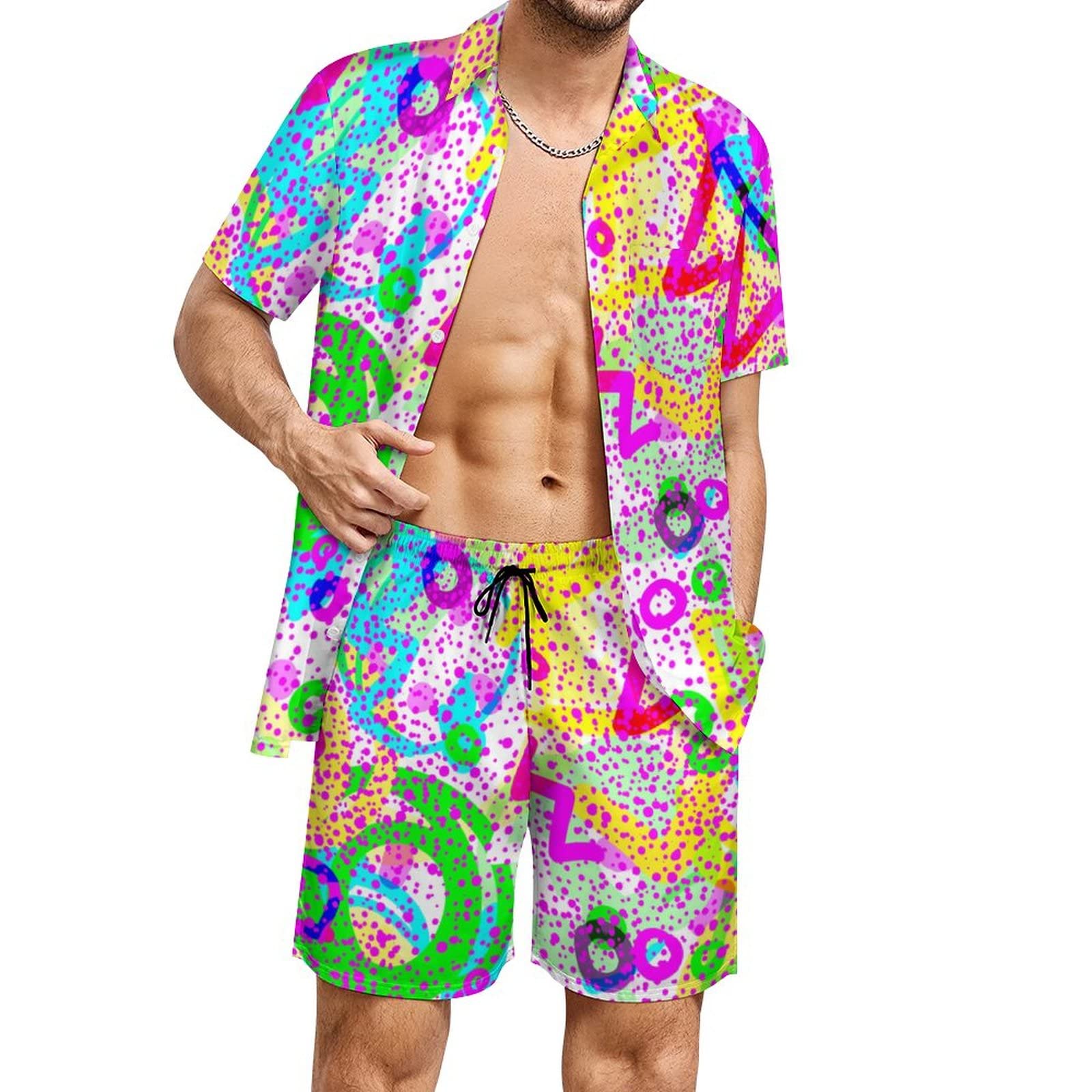 Sommer Unregelmäßiger Geometri – Beach Shirt Hawaiian Bewertung und Preis