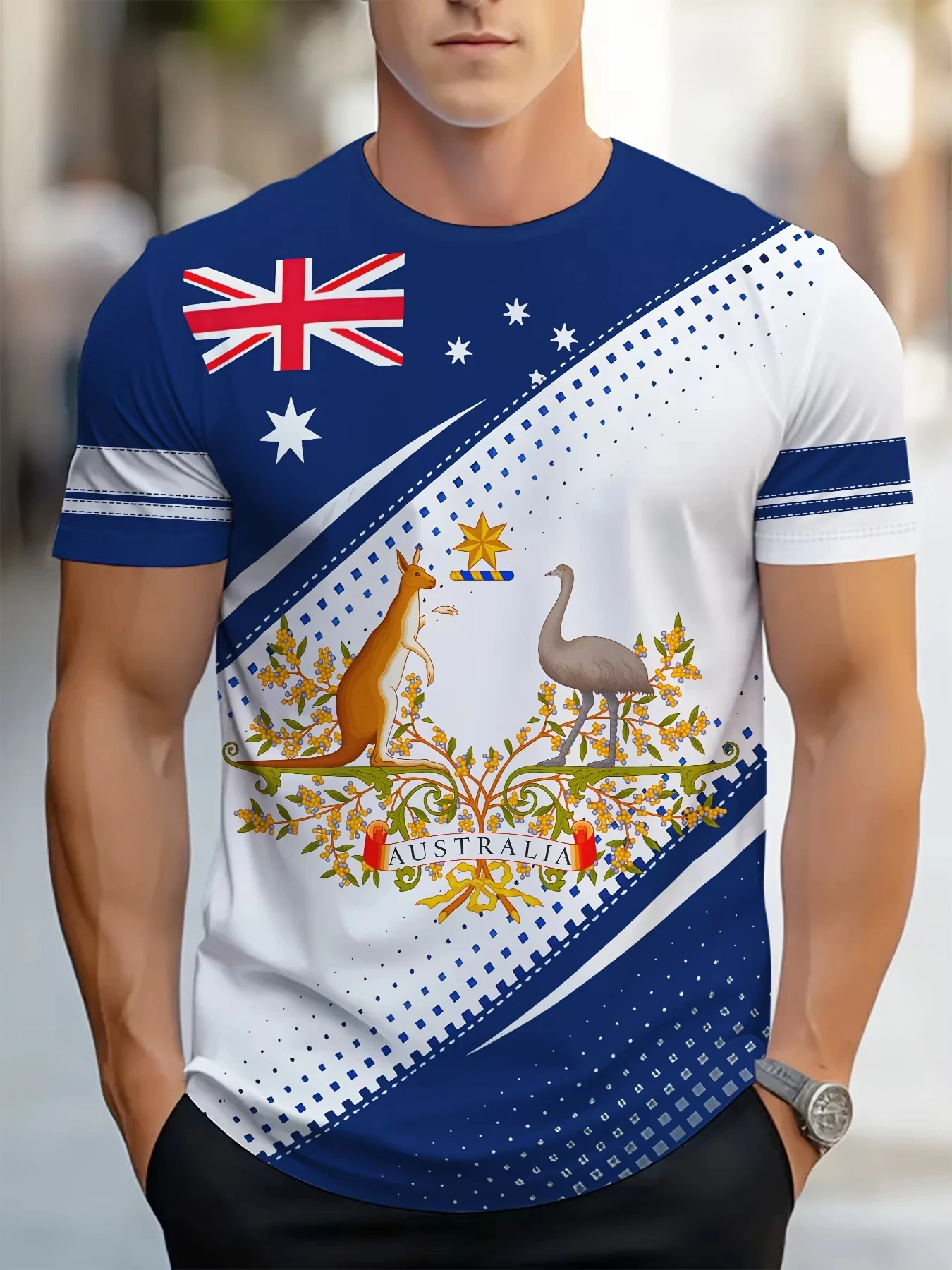 Herren T-Shirts Australien Gra – Summer Clothing Australia Bewertung und Preis