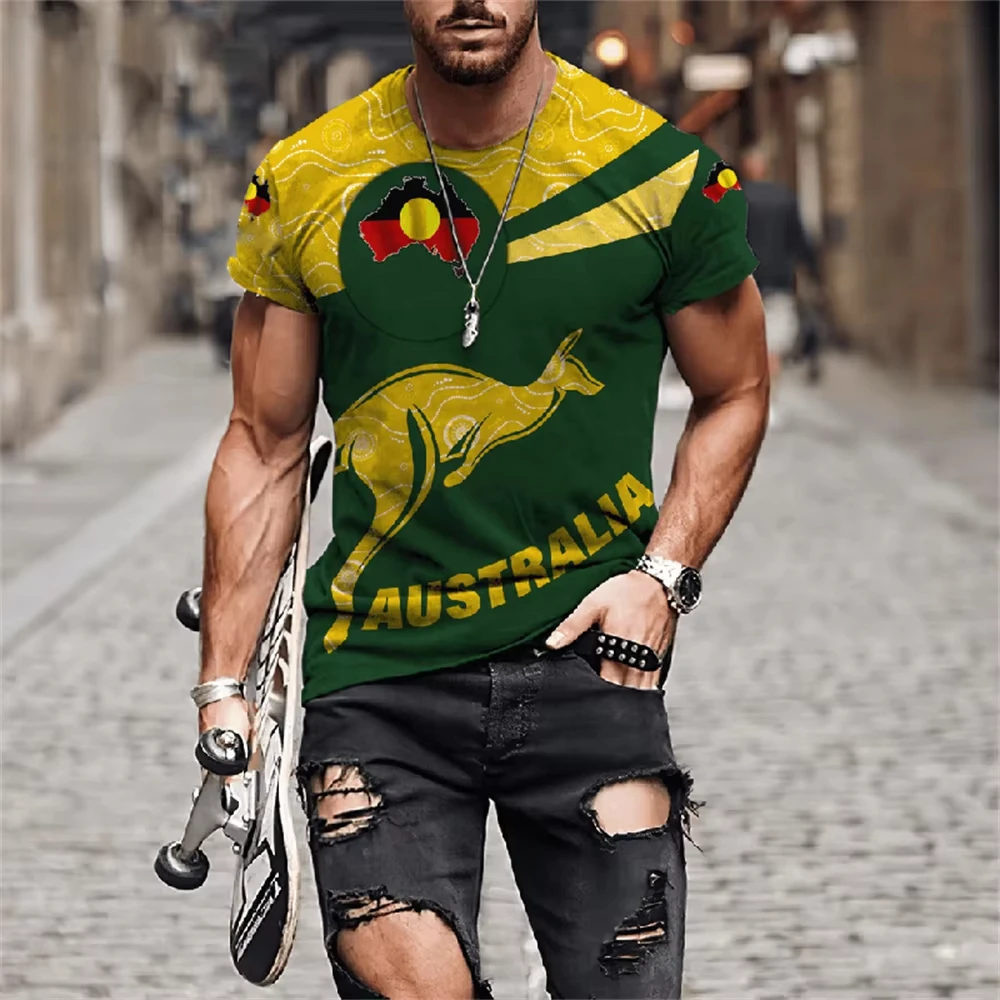Herren T-Shirts Australien Gra – Summer Clothing Australia Bewertung und Preis