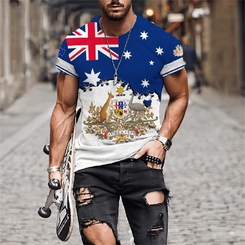 Herren T-Shirts Australien Gra – Summer Clothing Australia Bewertung und Preis