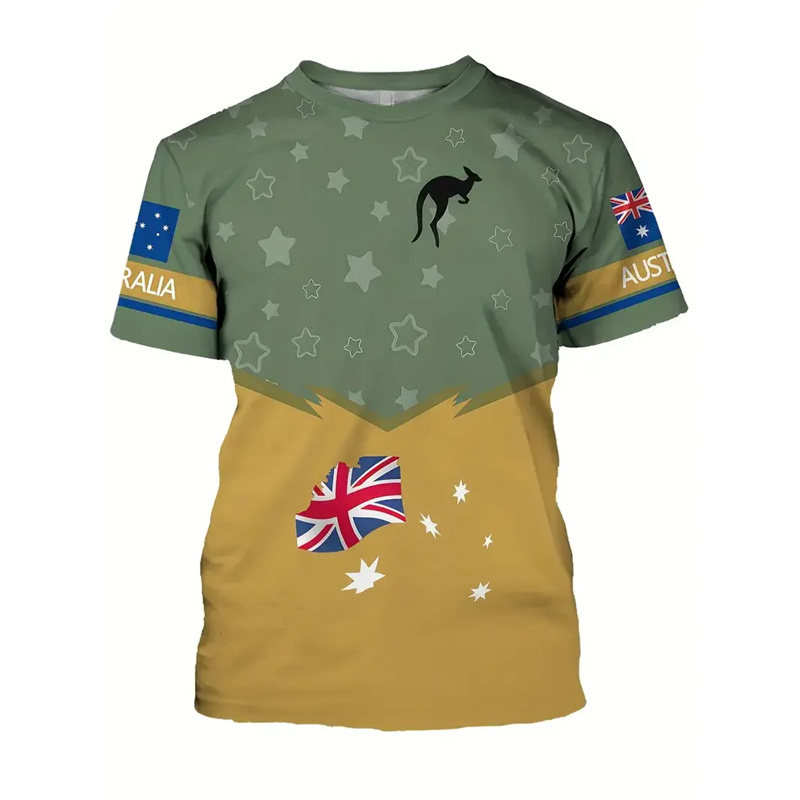 Australia National Flag T-shir – Summer Clothing Australia Bewertung und Preis