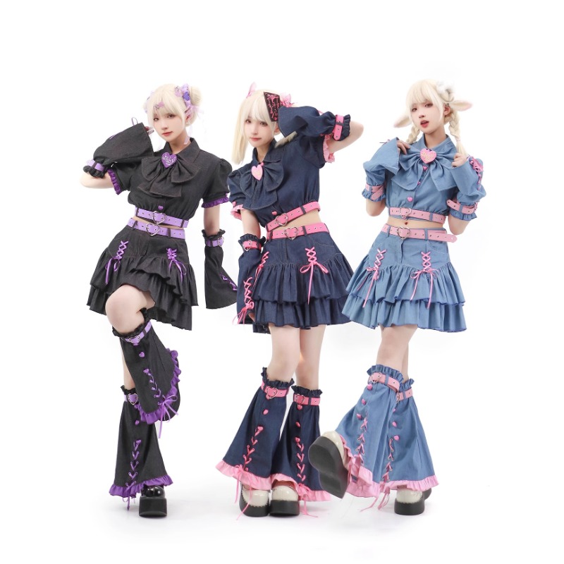 2024 Denim Schatz y2k Set japa – Summer Japanese Clothing Bewertung und Preis