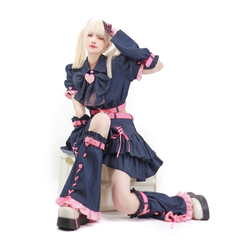 2024 Denim Schatz y2k Set japa – Summer Japanese Clothing Bewertung und Preis