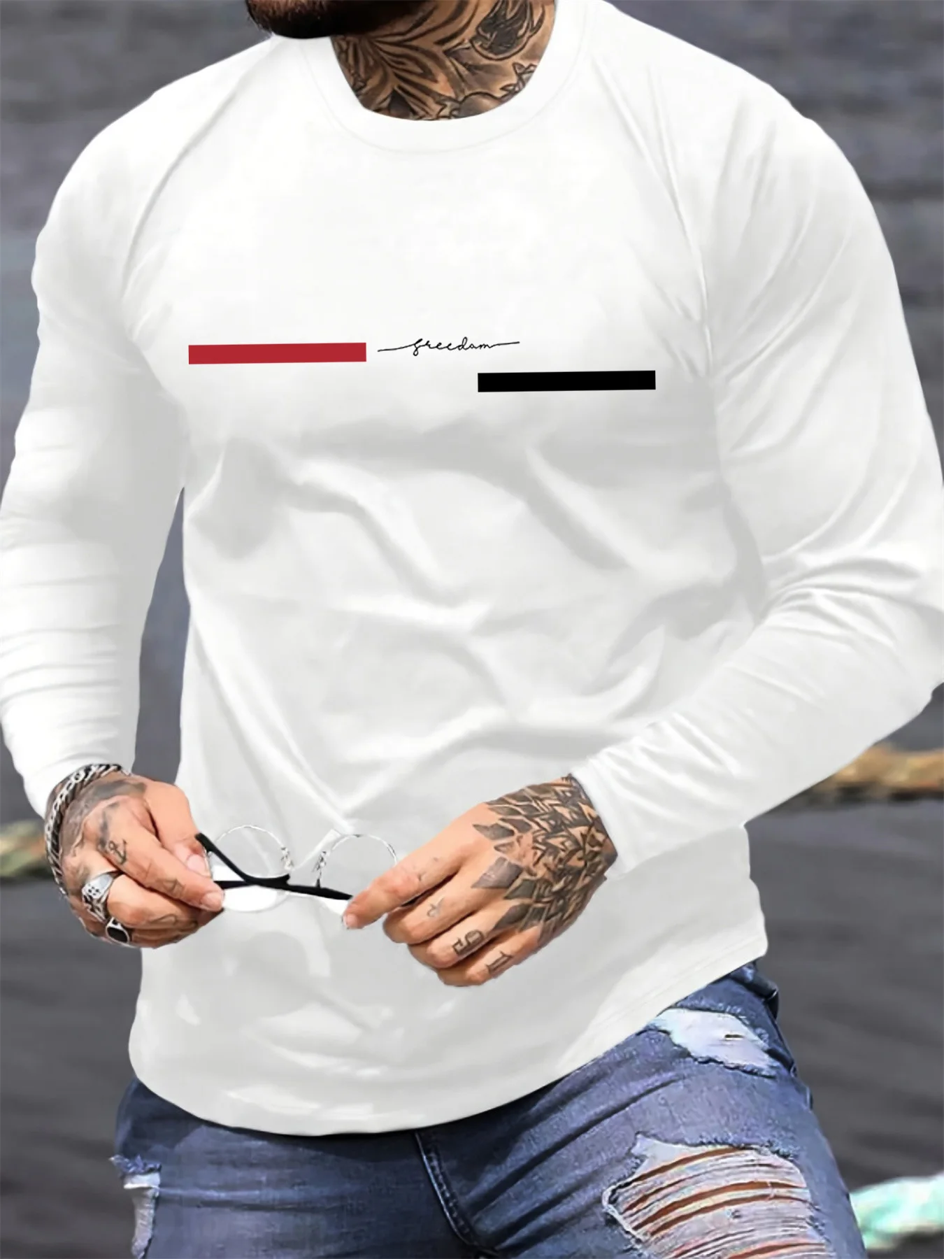 Rot-schwarzes Line Herren-T-Sh – Summer Clothes Bewertung und Preis
