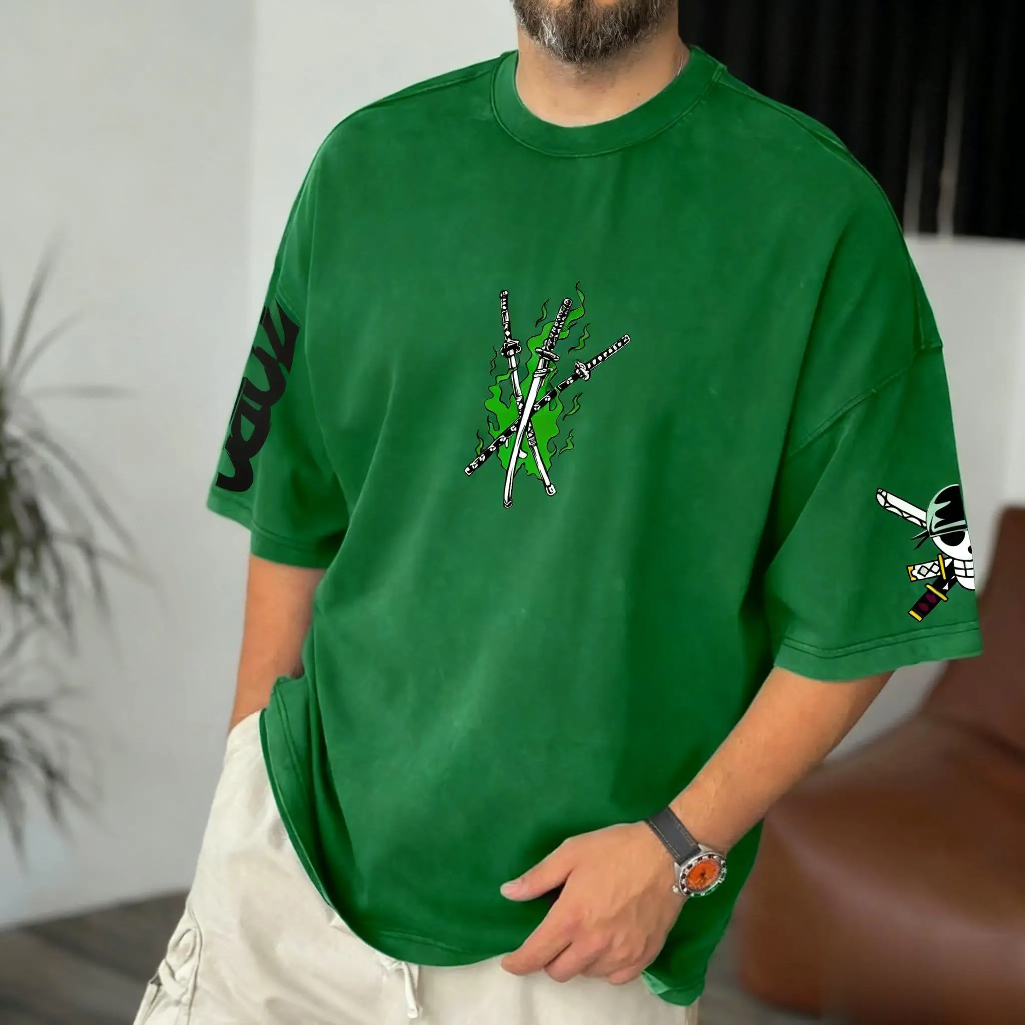 Sommer Y2k Anime One Piece Zor – Summer Clothing Men 2025 Bewertung und Preis